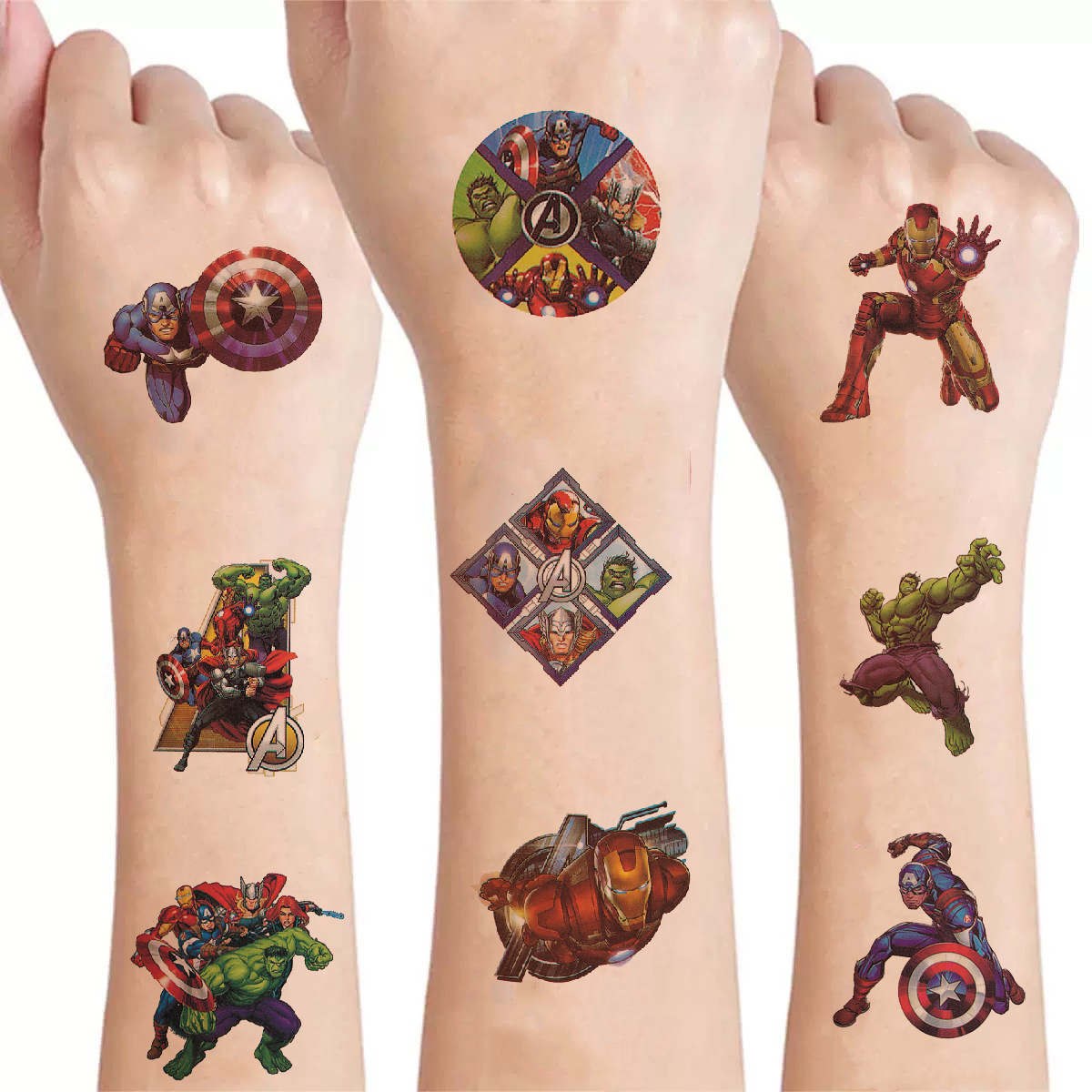 Hunter Girl Group Tattoo Stickers Cross-Border Cartoon New Children's Tattoo Stickers Cute Tattoo Stickers Water Transfer Tattoo Stickers