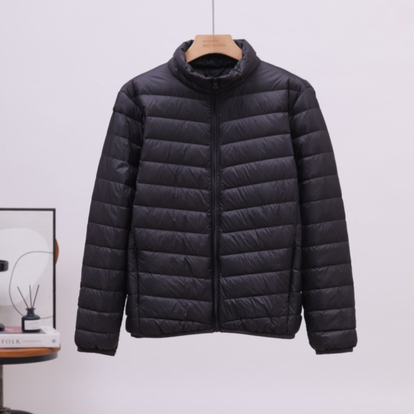Легкая куртка из 90% белого утиного пуха для мужчин, короткий стиль, 100 кг, легкая тонкая версия, большой размер для высоких мужчин, одежда для папы
