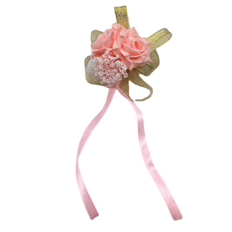 Wholesale Wedding Supplies Wedding Wrist Flower Bride Bridesmaid Sister Group Wrist Flower Kidsren Dance Performance Bracelet