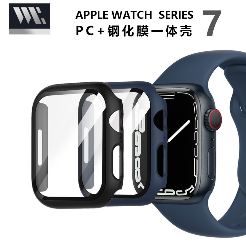 Подходящий защитный чехол для Apple Watch Iwatch11 защитный чехол Apple Watch10 закаленное стекло интегрированный чехол для часов