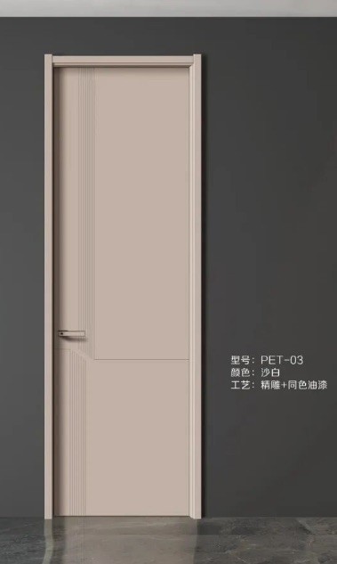 Factory Direct Supply Pet Ecological Paint-Free Indoor Wooden Doors Modern Minimalist Style