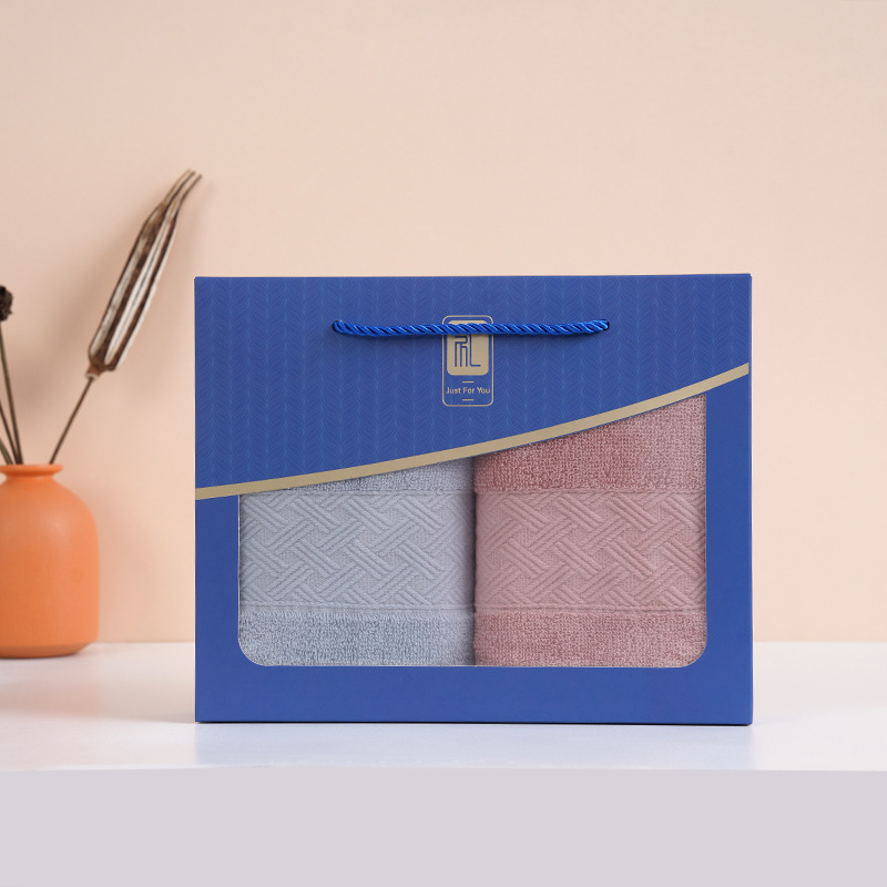 Pure cotton towel gift box gift opening activities can print logo small gifts to send customers towel hand gift list