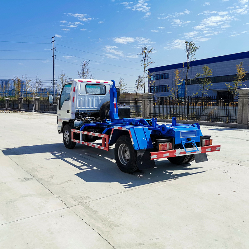 Isuzu 8 Square Hook Arm Garbage Truck, Construction and Decoration Garbage Removal, High Horsepower, High Efficiency Loading and Unloading, Environmental Protection