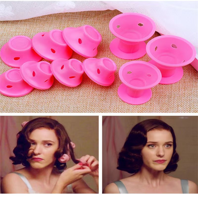 Factory wholesale mushroom curling iron lazy bell curling silicone hair curling sleep does not hurt hair curling artifact