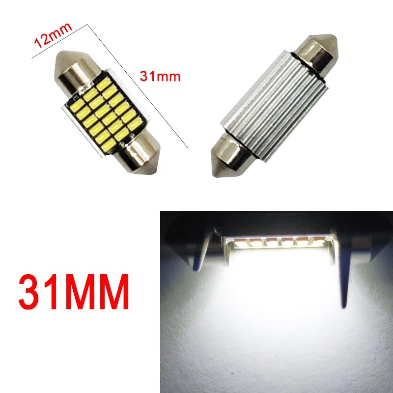 Car Led Indoor Light Double Tip 3014 18 Lights 27 Lights 33 Lights High Brightness Decoding Stepless Roof Light Reading Light