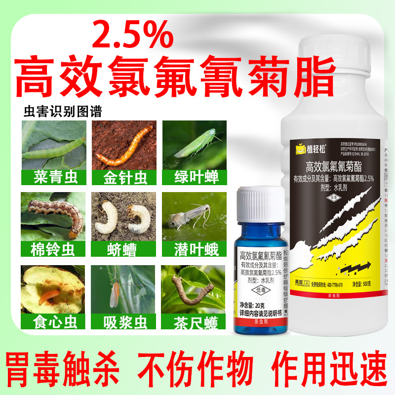 High-Efficiency Cyhalothrin Pesticide, Vegetable Crop, Fruit Tree Insecticide, Cabbage Caterpillar, Aphid, Bollworm Insecticide