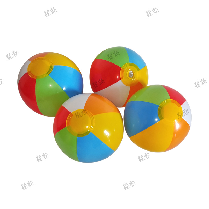 Cross-Border Spot Amazon Inflatable Six-Color Ball Children's Water Toy Ball Advertising Ball Colorful Ball Mini Beach Ball