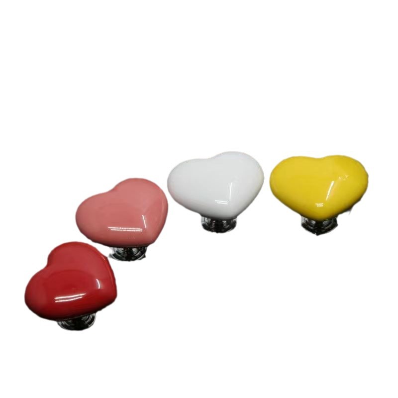 Color heart-shaped toilet press creative toilet toilet tank button auxiliary device fashion love button
