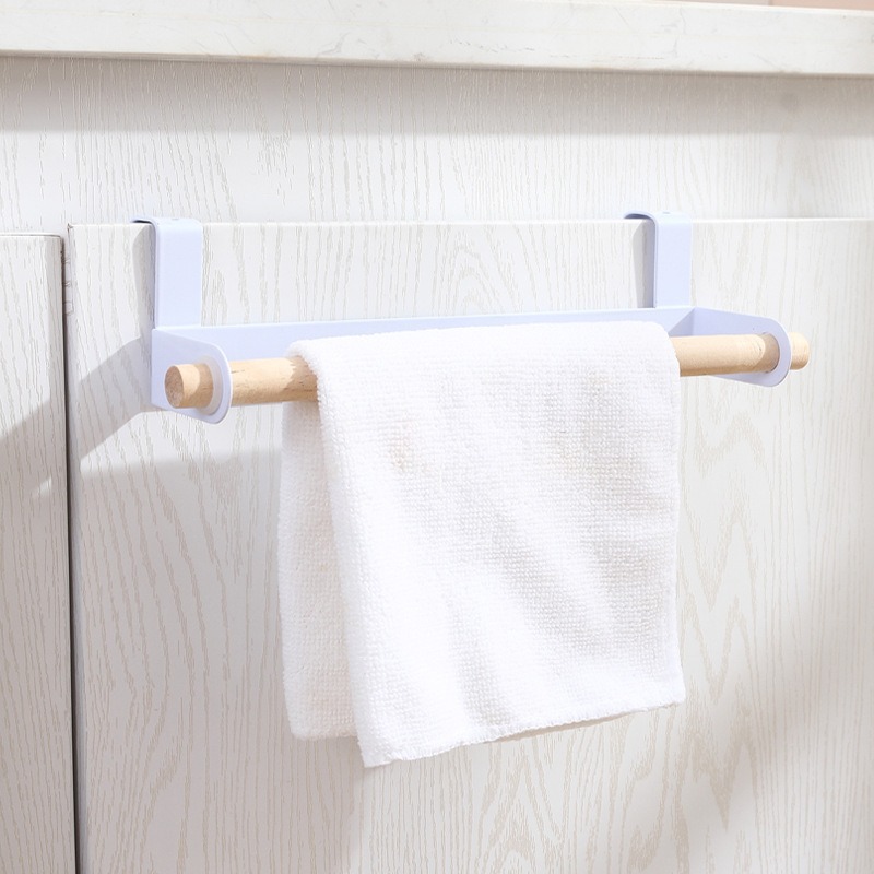 Kitchen Door Back Towel Rack, Punch-Free Bathroom Adhesive Towel Rack, Strong Load-Bearing Cabinet Hanging Rack