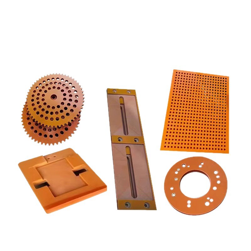 Insulating Board Orange Red Bakelite Board Processing Black Anti-Static Bakelite Board Phenolic Cloth Board Punching and Engraving