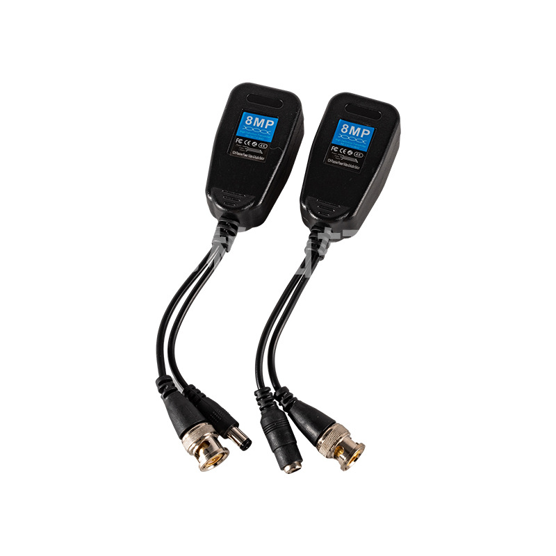 8MP monitoring PV power supply video two-in-one twisted pair transmitter coaxial analog BNC connector to RJ45 network cable