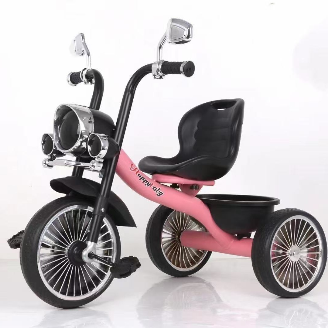 Manufacturer's New Light Music Children's Tricycle Bicycle Multi-Functional Lightweight Children's Toy Motorcycle Wholesale
