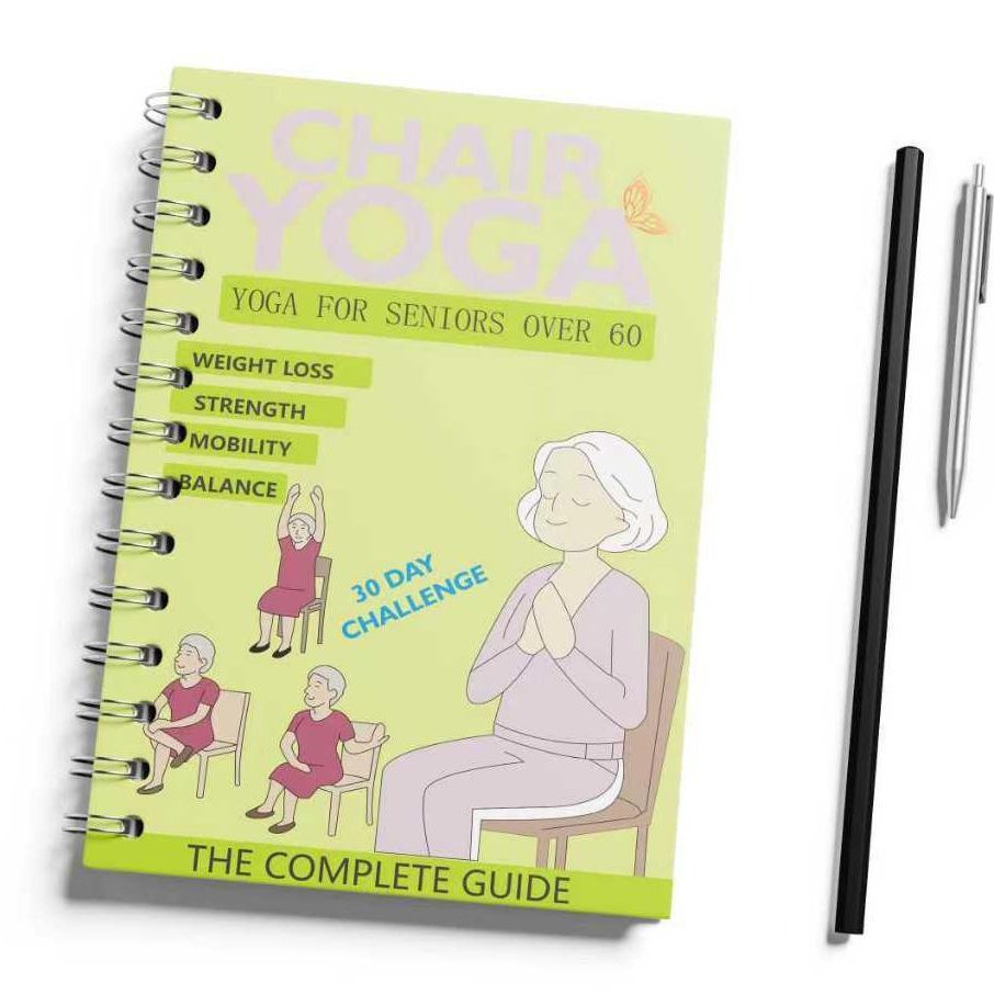 Cross-Border 4-Piece Chair Exercise Home Fitness Check-In Record 2025 New Action Yoga Poster for the Elderly