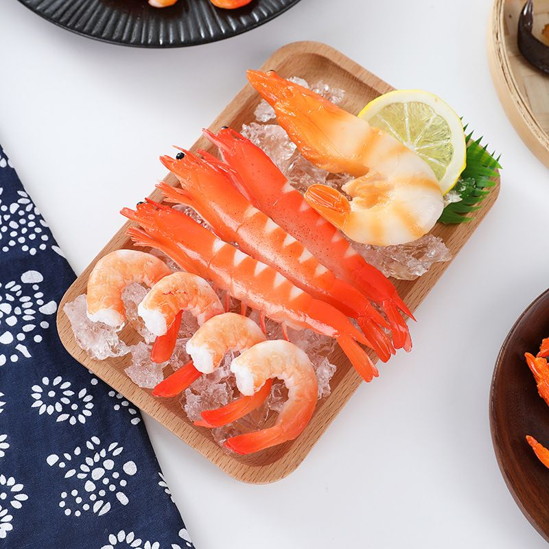 Simulation Shrimp Model PVC Sea Shrimp Keychain Red Shrimp Shrimp Shrimp Model Children's Play Toy