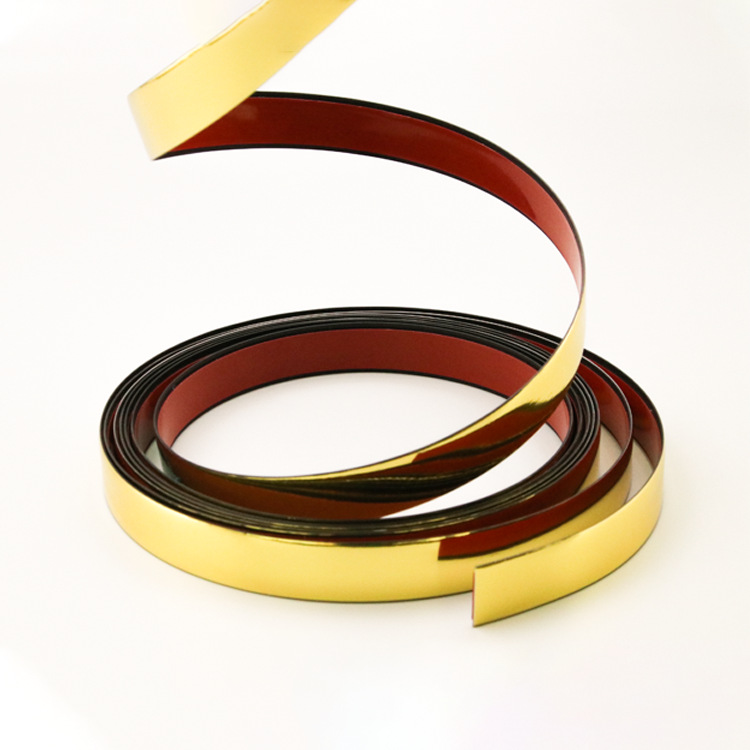 High-Gloss Wall Ceiling Wooden Board Decoration 15mm Wide Edge Banding Gold Self-Adhesive Decorative Strip Beautiful Seam Sticker