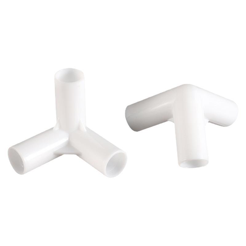 Plastic tee joint connector tent mosquito net accessories elbow takeaway box three-dimensional right angle tee pipe fittings wholesale