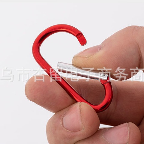 No.5 Mountaineering Buckle Aluminum Alloy D-shaped Hanging Buckle Outdoor Rock Climbing Safety Buckle Spring Hook Luggage Backpack Hook