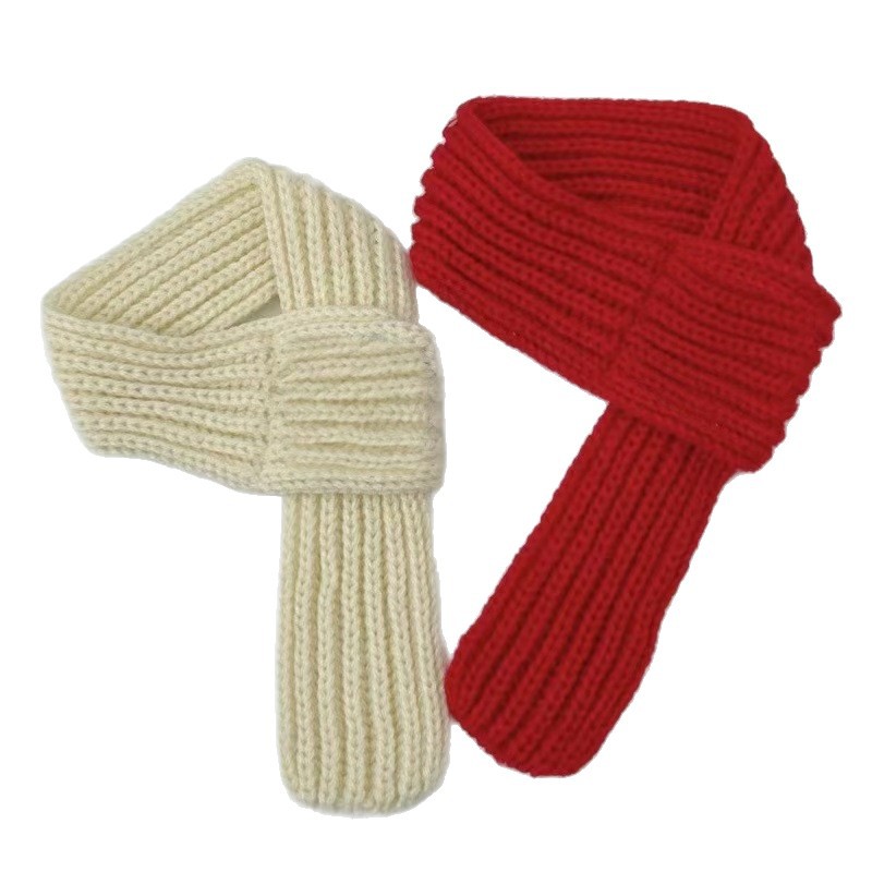 Red Scarf Pet Accessory Cute Puppy Christmas New Year Knitted Accessory Winter Dog Warm Scarf Cat Lucky Charm