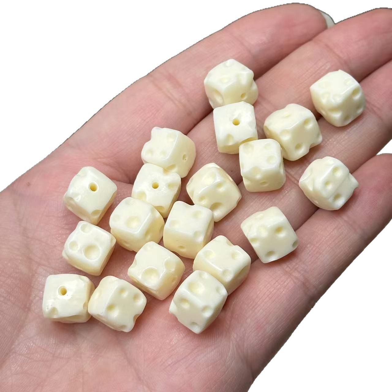 Ivory Fruit Cheese Sugar Cube Carving with Bead Powder Pressed DIY Bodhi Fruit Bracelet Super Cute Accessories Handheld Accessories