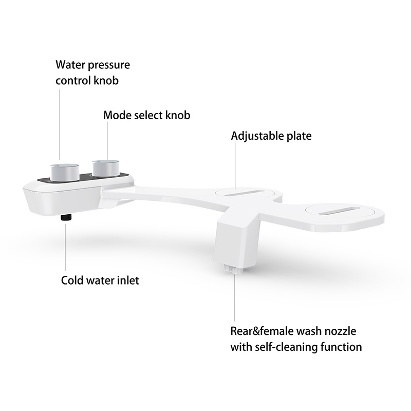 Cross-border new body cleaner women's washer does not use electric intelligent toilet cover spray gun to wash buttocks single cold double jet washer
