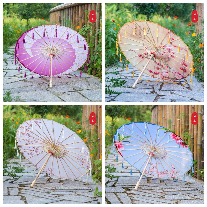 Зонт с бахромой, китайский антикварный, реквизит для фотосессий, зонт для подиума, декоративный потолочный зонт, солнцезащитный зонт для торговой палатки