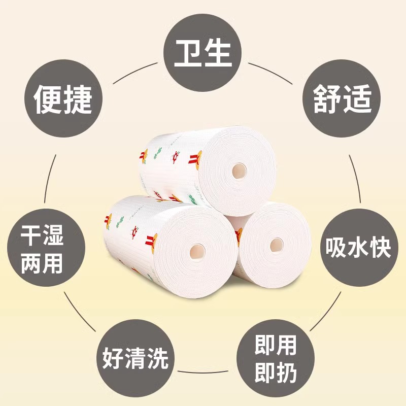 Cross-Border Disposable Lazy Rag Household Thickeneded Pedicure Foot Cloth Kitchen Dishcloth Wet and Dry Kitchen Paper
