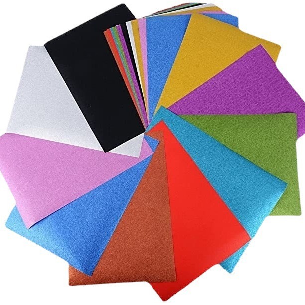 250g Glitter Paper Non-Shedding Glitter Cardboard Glitter Paper Kindergarten Handmade DIY Material Paper Art Paper