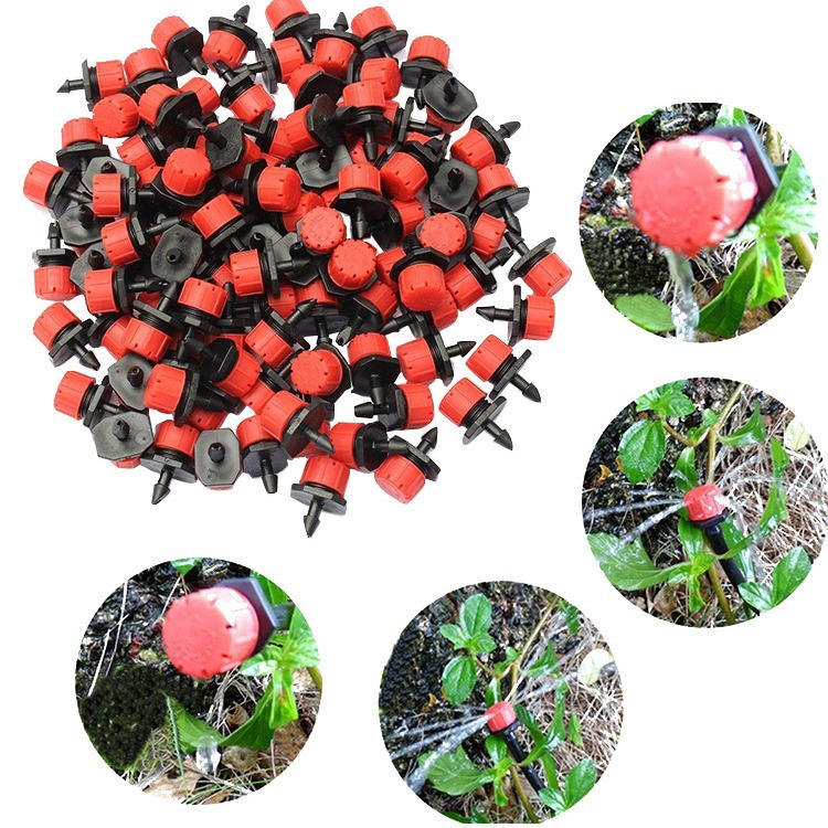 Little Red Riding Hood Dripper Eight-hole Sprinkler Flow Size Adjustable Garden Fruit Tree Drip Irrigation 0-70L Flow Dripper