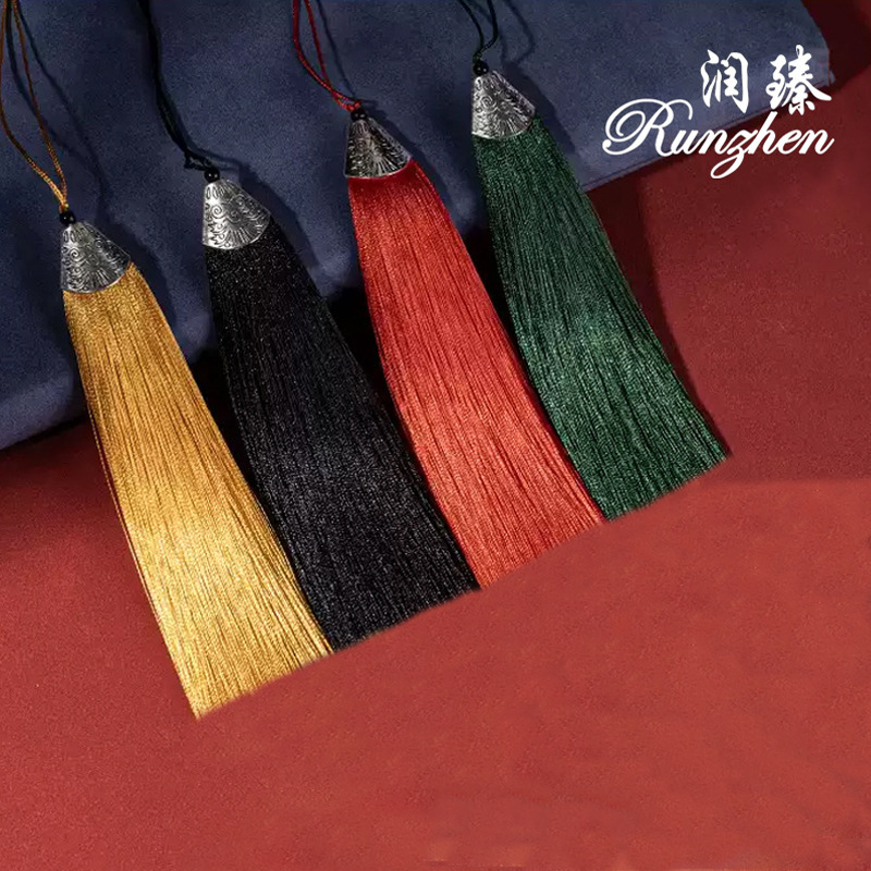 Фабрика продает 8 см рыбий рот шляпа DIY кисточка веер кулон аксессуары закладка кисточка одежда мешочек благовоний китайский узел кисточка