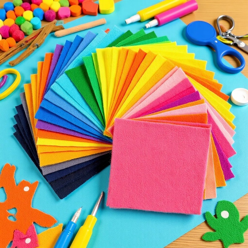 Прямые продажи завода Цветной фетр 1мм Невязаный DIY материалы для ручной работы Поддержка индивидуального заказа