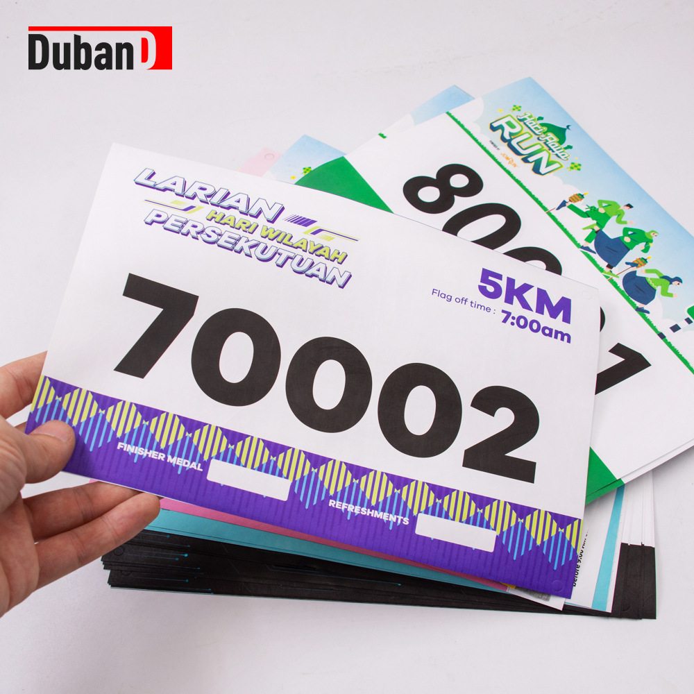 Marathon number cloth custom waterproof breathable material race special number cloth support LOGO printing