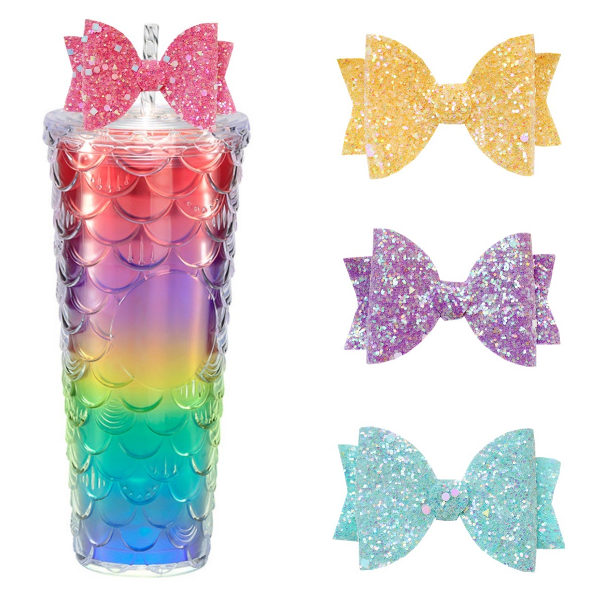 Кросс-бордовая европейская и американская популярная декоративная чаша с трубкой и блестками, аксессуары для модной водяной чашки