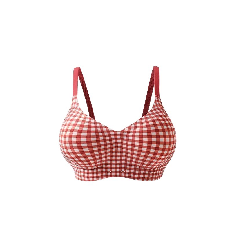 Nebi Plaid Intimates, Small Breasts Are Pushed up to Look Bigger, Thick Intimates Without Empty Cups, 2025 Pull-Up Sexy Bra for the Year of Birth