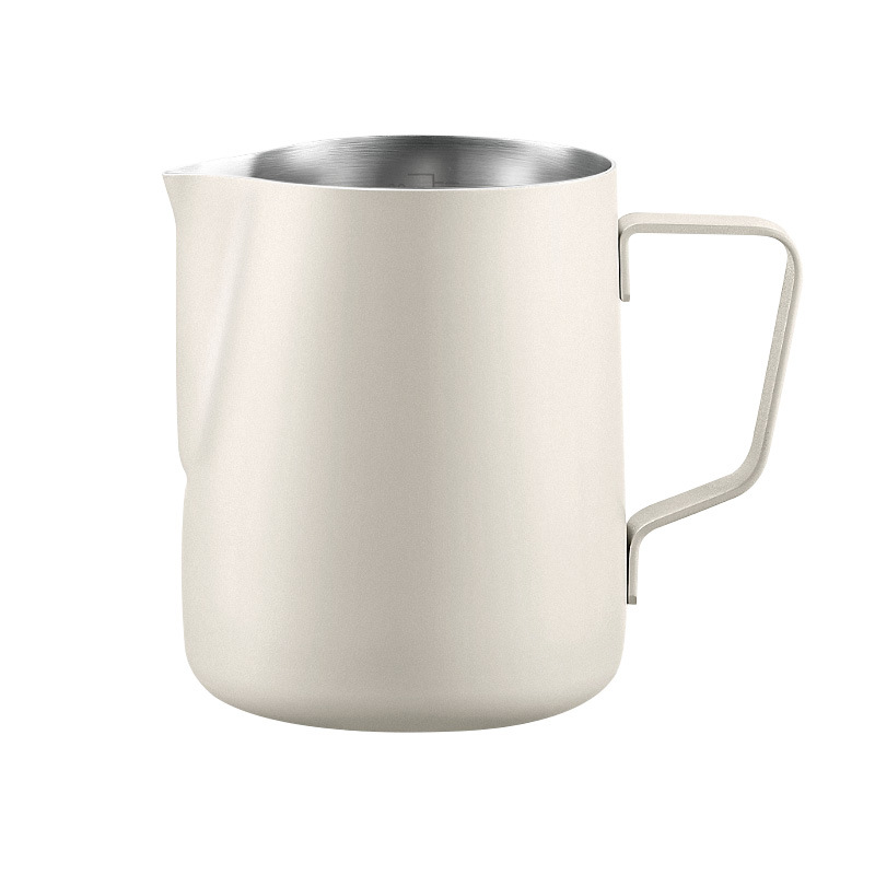Source Pointed Mouth Drawing Cylinder Thickened 304 Stainless Steel Coffee Drawing Cup Professional Coffee Machine Milk Brew Cup Utensil
