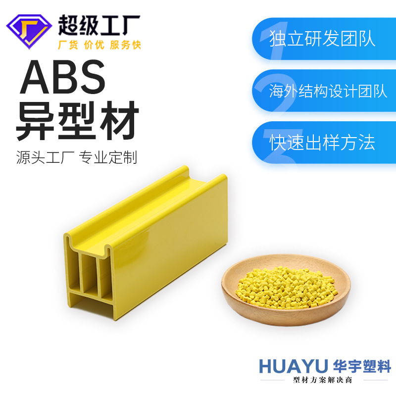 Customized Abs Special-Shaped Profile Abs Hot and Cold Extruded Plastic Parts Supermarket Freezer Protection Strips Guide Rail Strips Decorative Strips