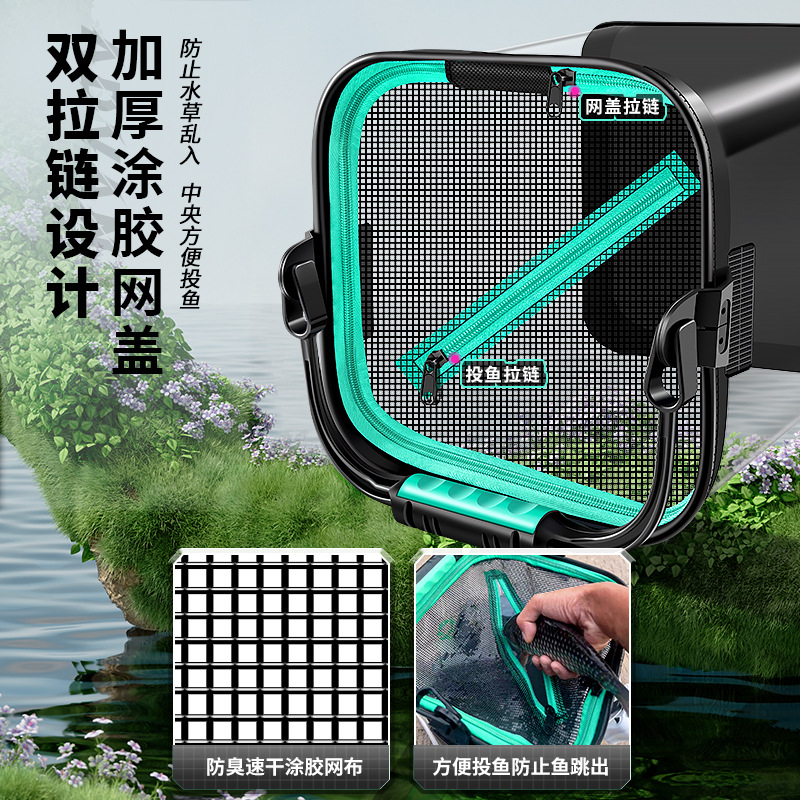 New live fish bucket Luya transparent fish bucket foldable portable wild fishing fish protection bucket outdoor fish box bucket