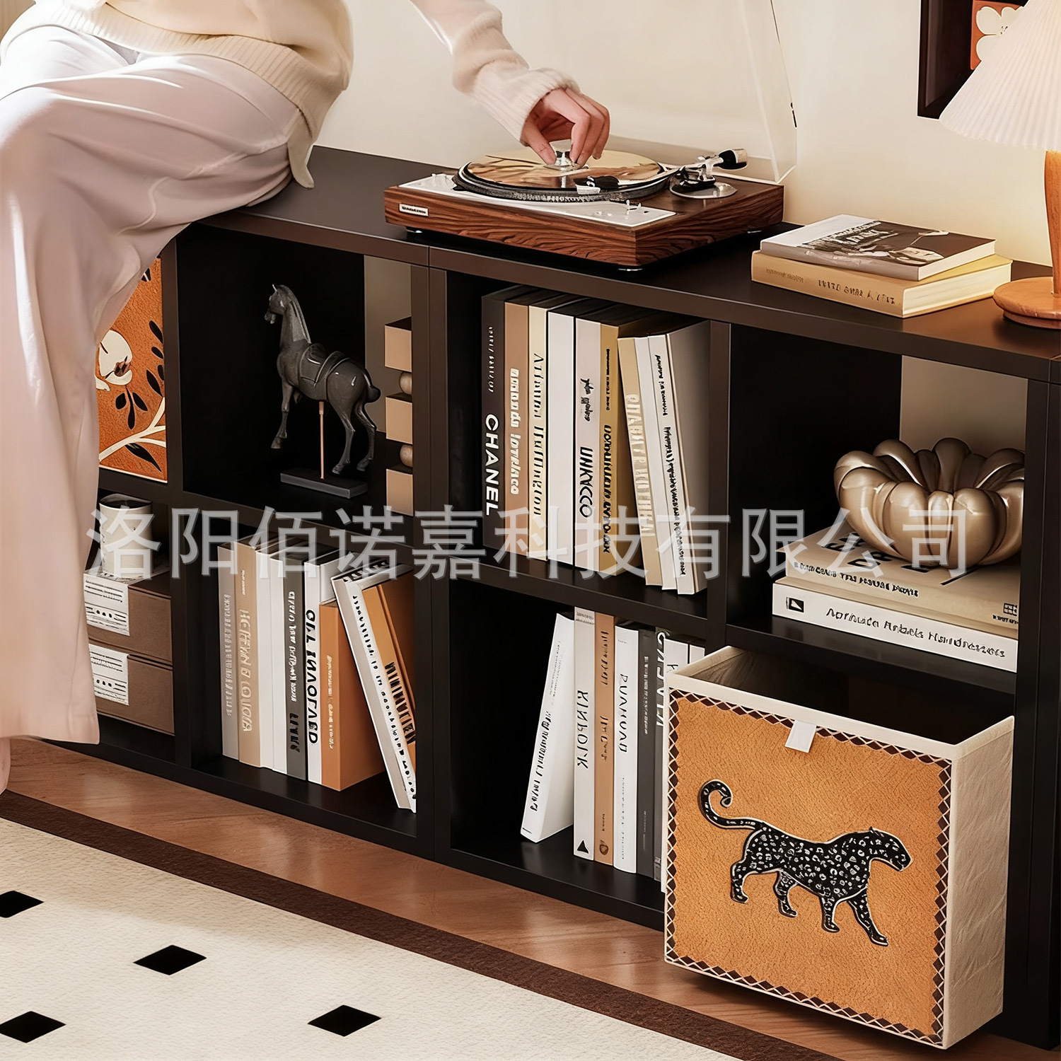 Vintage-Style Non-Woven Storage Basket, Kalek Grid Cabinet Storage Box, Foldable Storage 30*30
