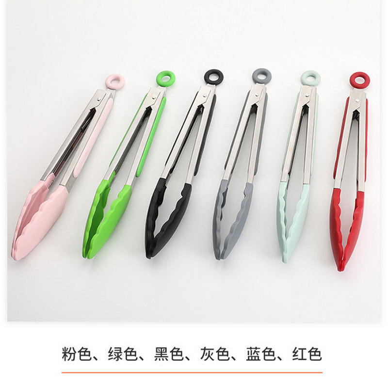 Pp Food Tongs Bread Tongs 7inch 9inch Stainless Steel Tongs Mini Bread Tongs Cake Tongs Kitchen Tools