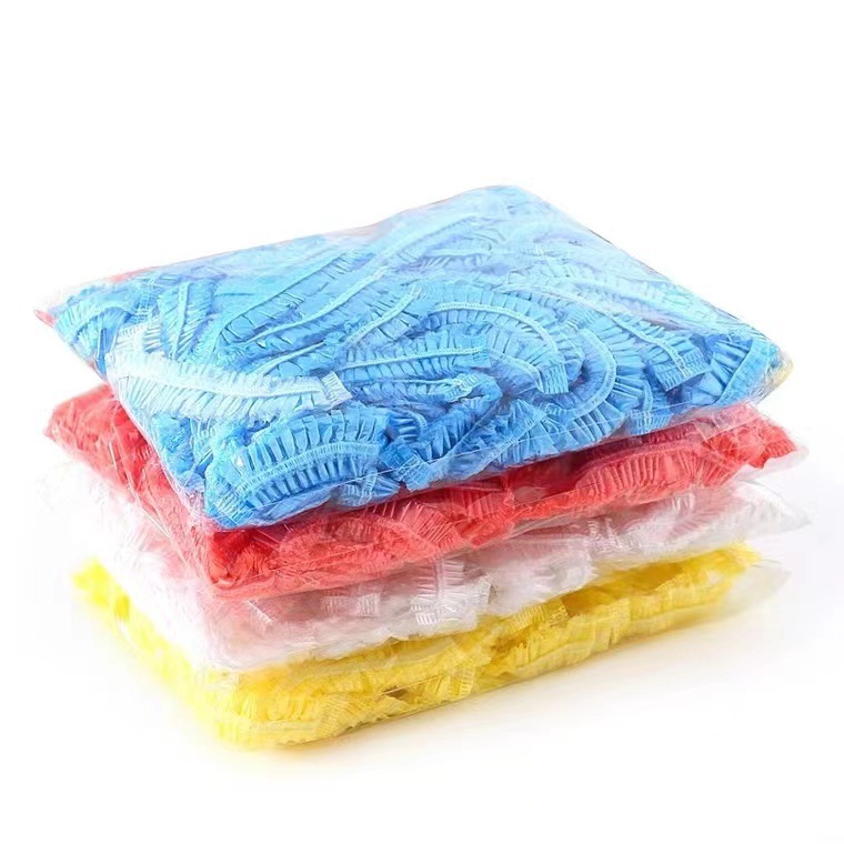 Disposable shower cap wholesale dustproof Waterproof strip cap hotel hairdressing beauty basin set large dragon fruit bag