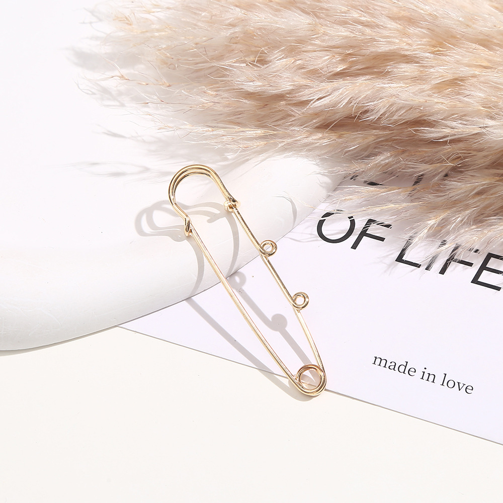 Spot metal anti-light buckle pin around the ring large pin safety long pin trouser skirt modified waist pin ladies waist buckle