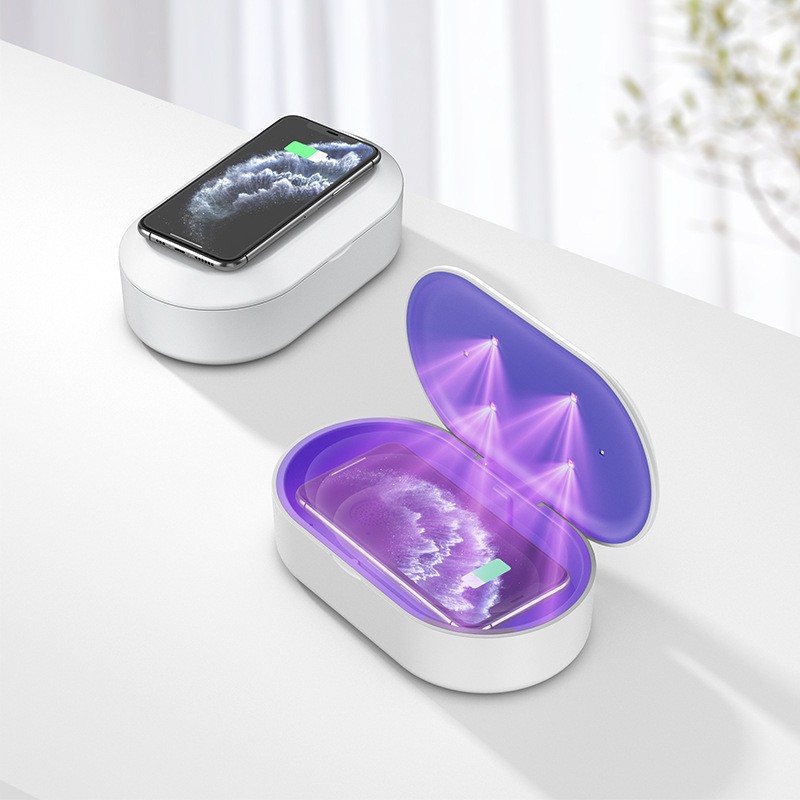 Cross-Border Hot-Selling Uv Mobile Phone 15W Wireless Charger Disinfection Box Ozone Mask Jewelry Toothbrush Disinfection