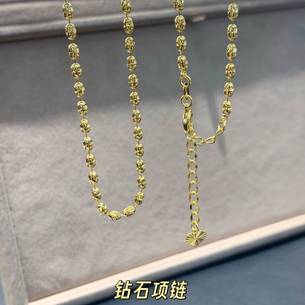 18K Gold Necklace Au750 Gold Non-Molded Solid Necklace Simple Sweater Chain Versatile Clavicle Chain Water Shell Wholesale