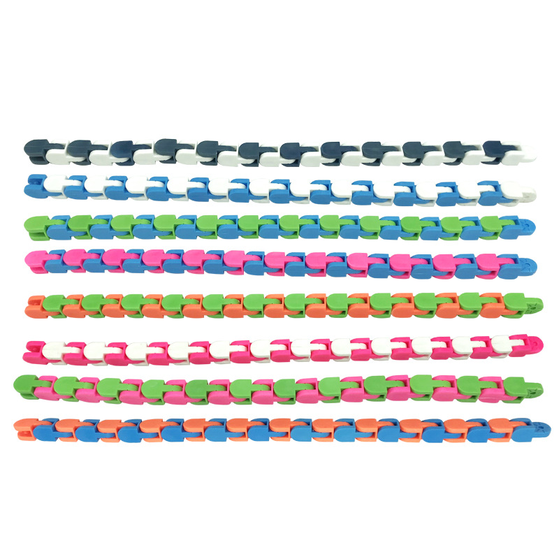 Cross-Border Products 24-Section Bicycle Track Chain Wackytracks Fluid Bracelet Bone Festival Vent Toy