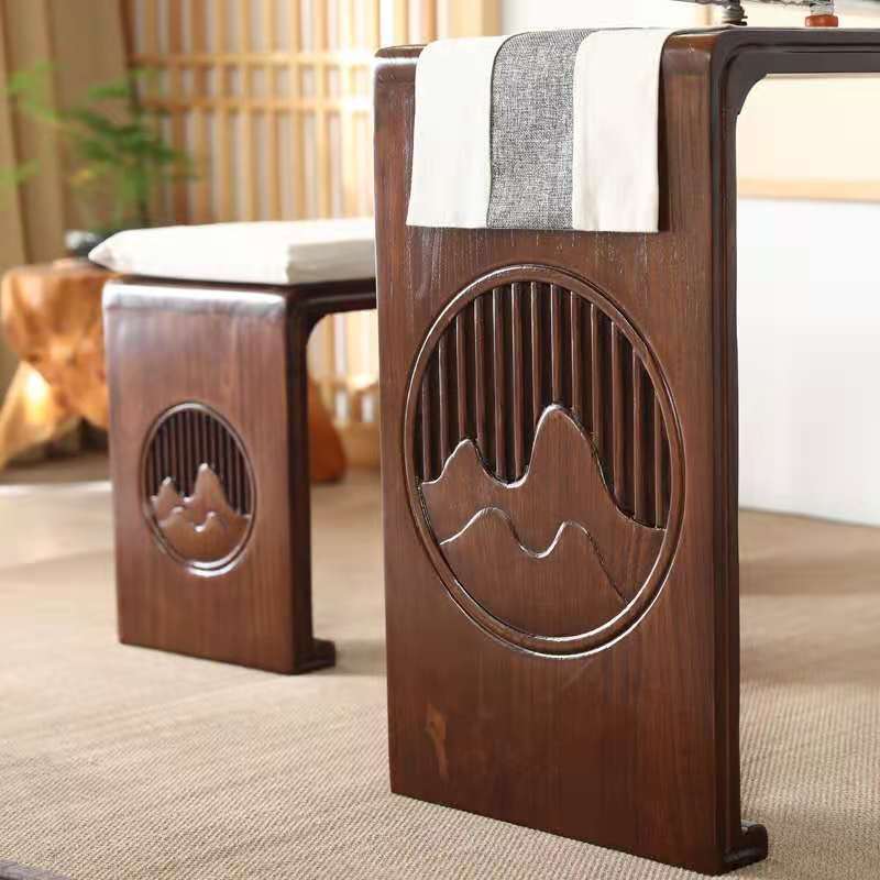 Chinese Guqin Table and Stool Resonance Guqin Table Antique Solid Wood Guzheng Table and Stool Scripture Table Zen Chinese Table Calligraphy Table and Chairs
