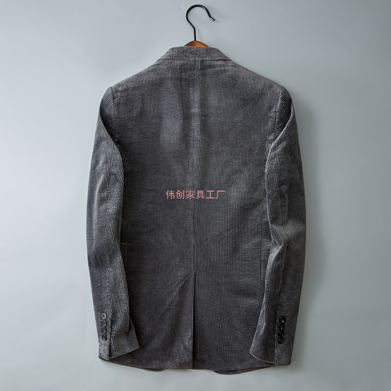 Corduroy Suit Jacket Men's Autum New Stripesd Retro High-End Business Slim Handsome Casual Suit Men