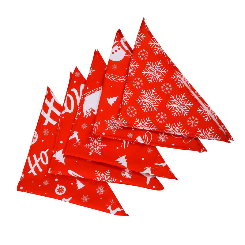 Amazon dog Halloween monochrome scarf polyester pet saliva towel custom Logo factory direct sales