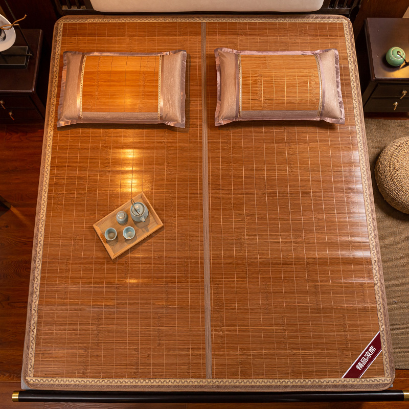Bamboo mat summer bed bamboo mat double-sided household 2023 new 1.5 m 1 m 8 m bamboo mat foldable