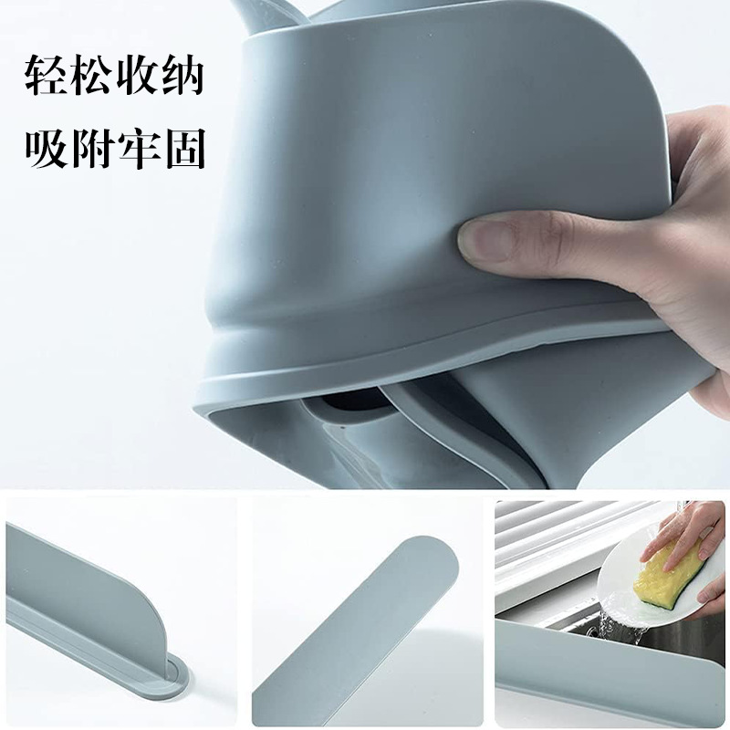 Extended Silicone Sink Splash Guard Anti-Splash Water Sink Dishwashing Sink Partition Kitchen Silicone Water Barrier Strip