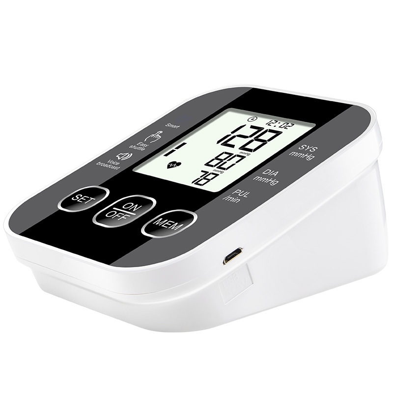 Sphygmomanometer Home Foreign Trade English Voice Broadcast USB Plug-in Upper Arm Automatic Measurement Electronic Blood Pressure Meter