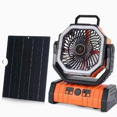 Солнечный вентилятор с ультра-долгим временем работы уличный camping портативный настольный вентилятор с высокой мощностью бесшумный уличный вентилятор с освещением